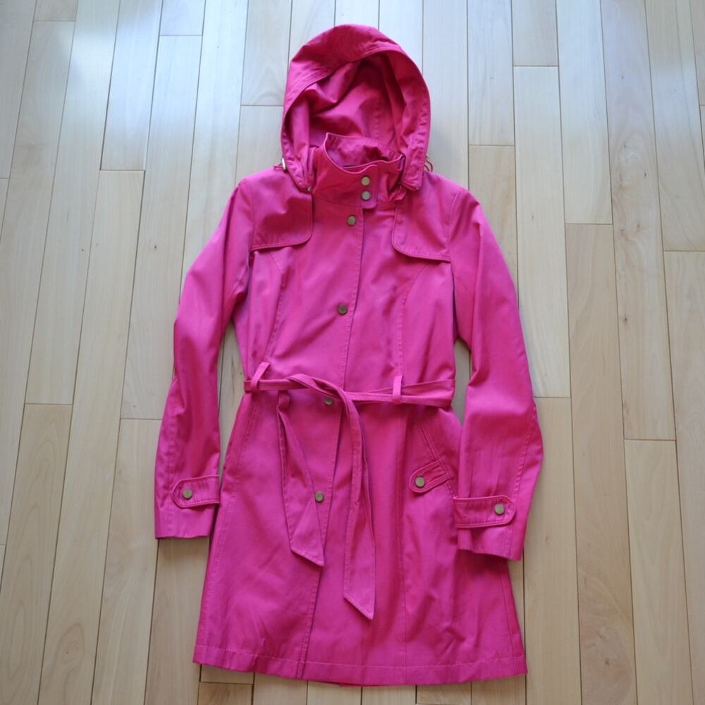 Tommy Hilfiger Trench Coat Rain Jacket with Belt Pink Size XS